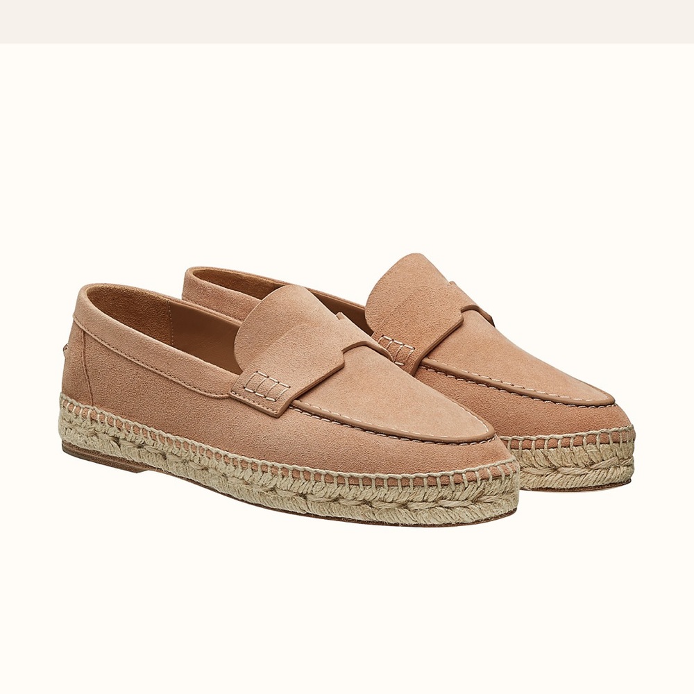 Hermes Trip Velvet Espadrille sz38